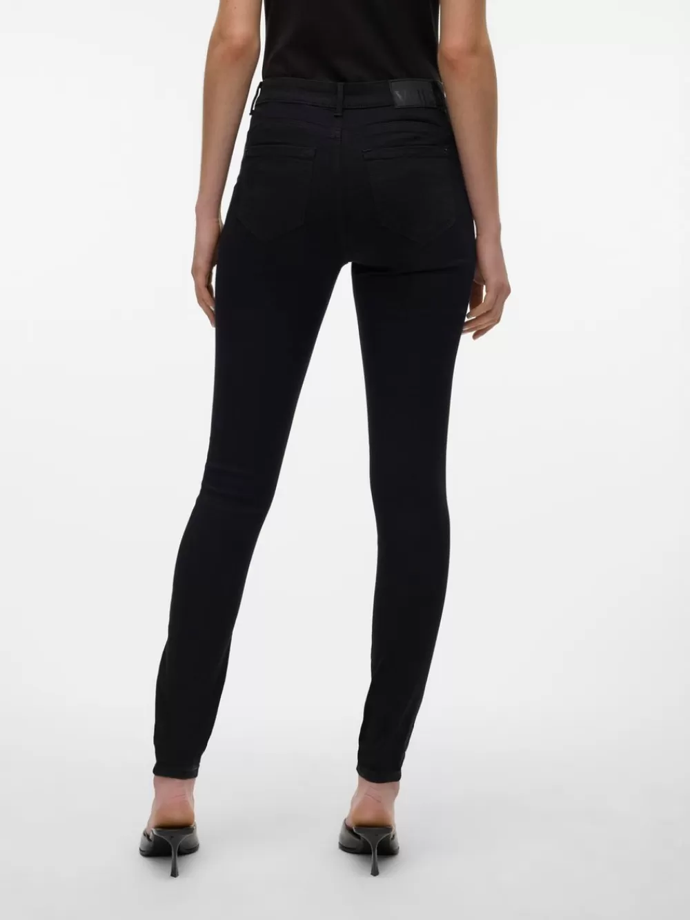 VERO MODA VMALIA Normaali vyötärö Slim straight fit Farkut Black Best