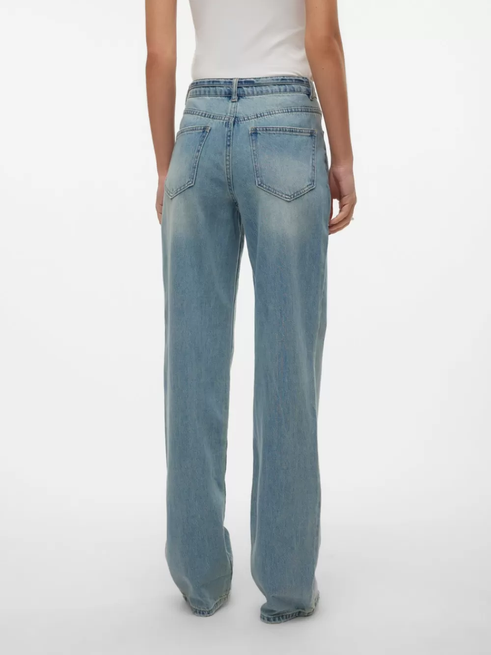 VERO MODA VMALLISON Normaali vyötärö Straight fit Farkut Medium Blue Denim Outlet