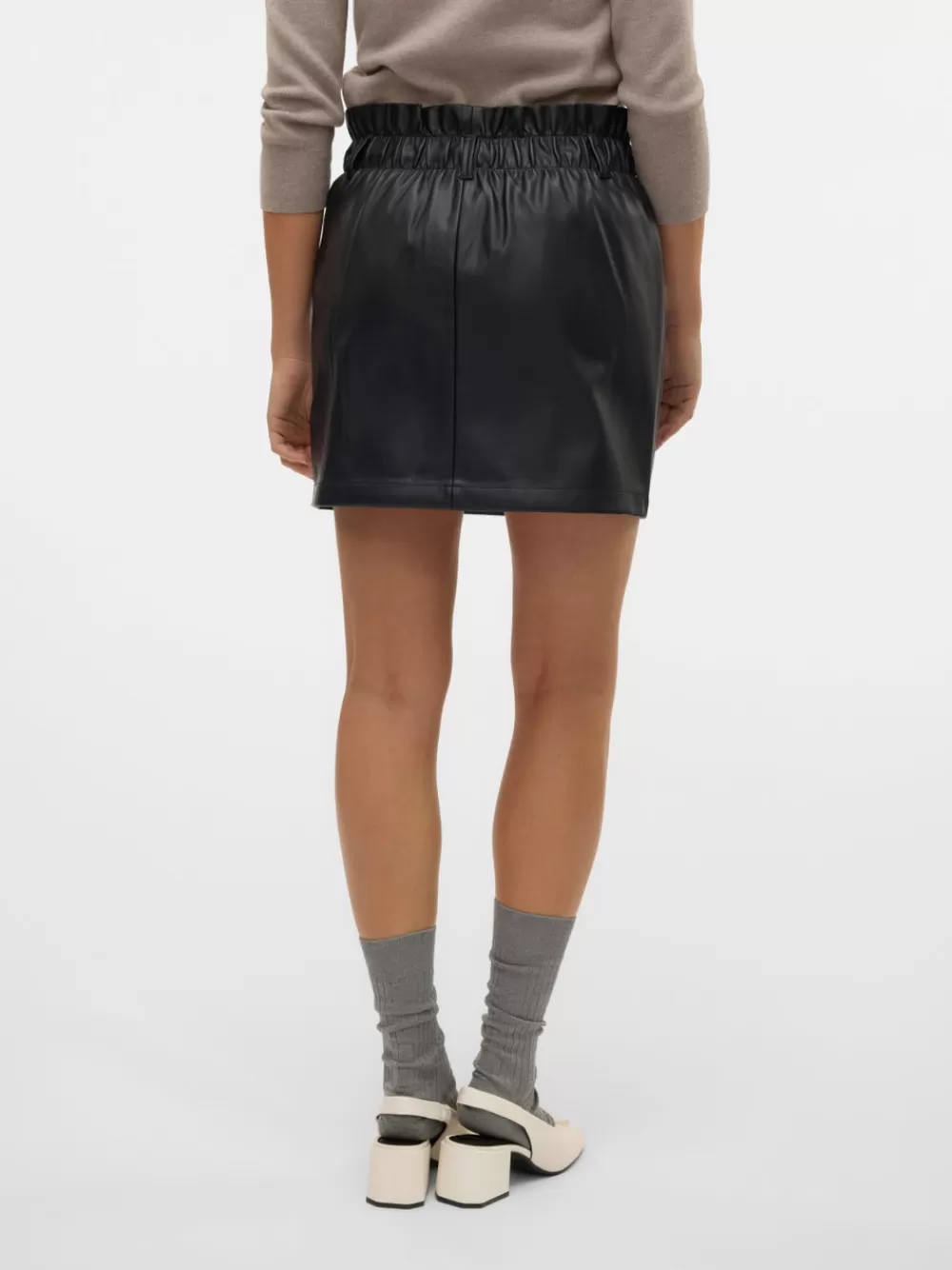 VERO MODA VMALVA Korkea vyötärö Lyhyt hame Black Clearance
