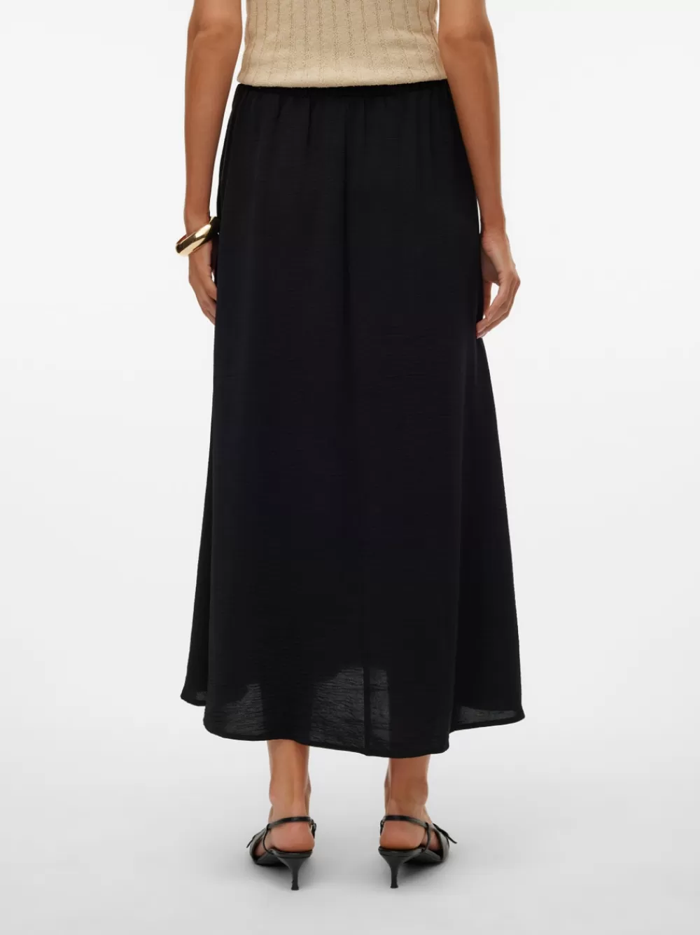 VERO MODA VMALVA Korkea vyötärö Pitkä hame Black Flash Sale