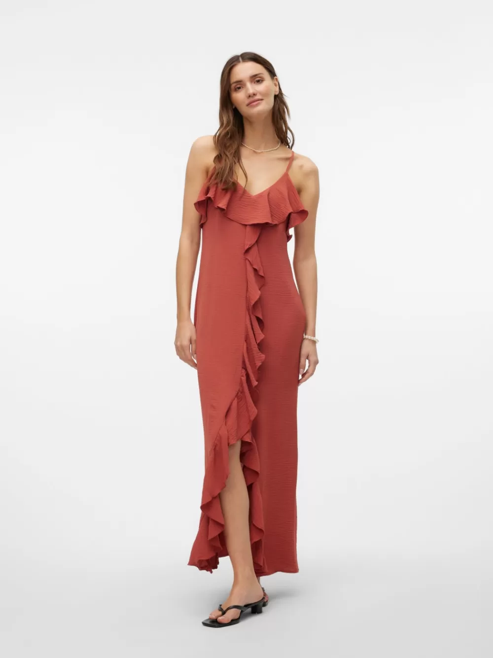 VERO MODA VMALVA Pitkä mekko Marsala New