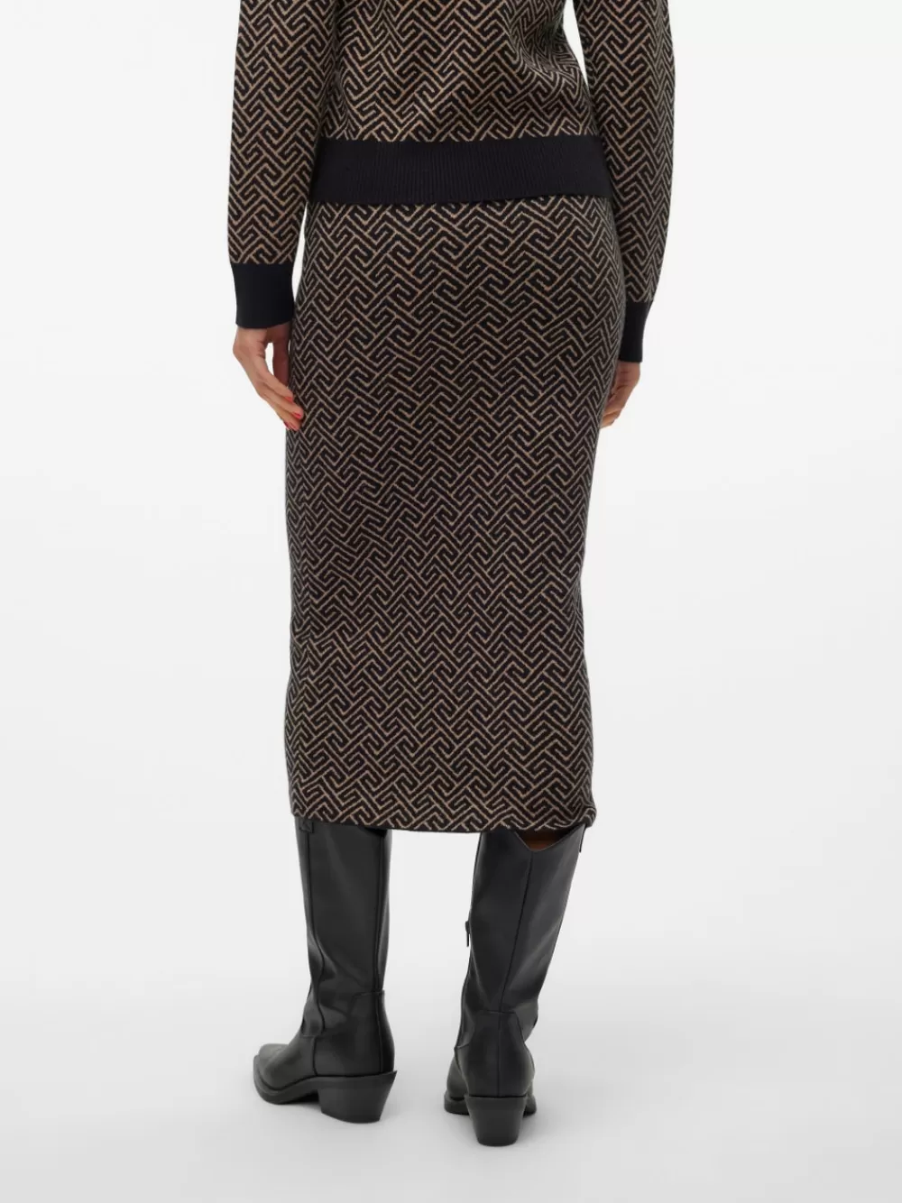 VERO MODA VMARIA Korkea vyötärö Pitkä hame Black Discount