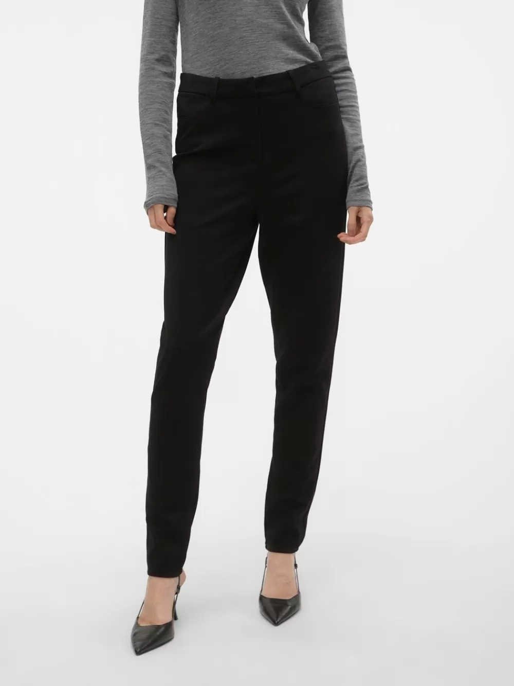 VERO MODA VMAUGUSTATHEA Korkea vyötärö Leggingsit Black Store