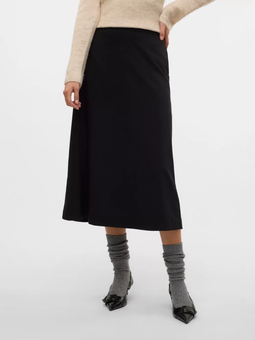 VERO MODA VMBABETTE Normaali vyötärö Midihame Black Outlet