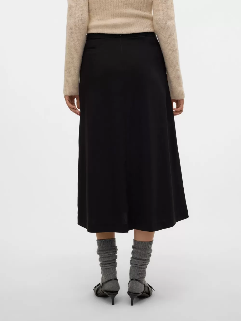 VERO MODA VMBABETTE Normaali vyötärö Midihame Black Outlet