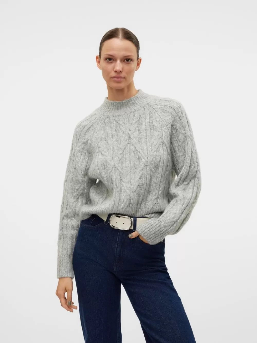 VERO MODA VMBAILY Neulepuserot Light Grey Melange Best Sale