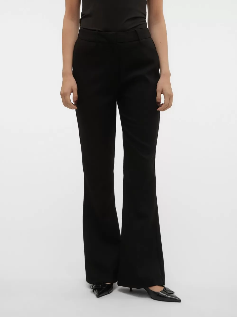 VERO MODA VMBEATE Korkea vyötärö Housut Black Fashion