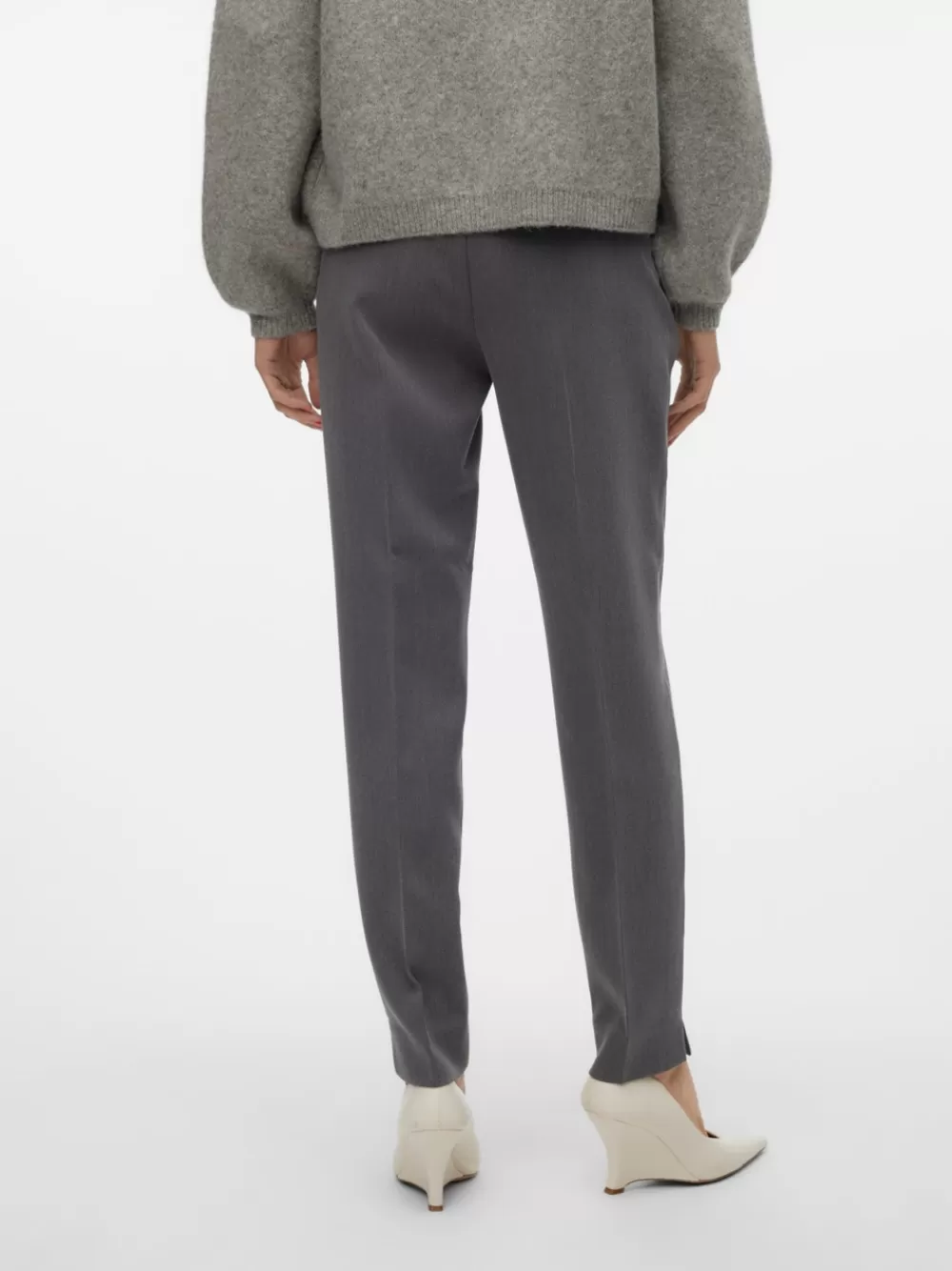 VERO MODA VMBEATE Korkea vyötärö Housut Medium Grey Melange Cheap