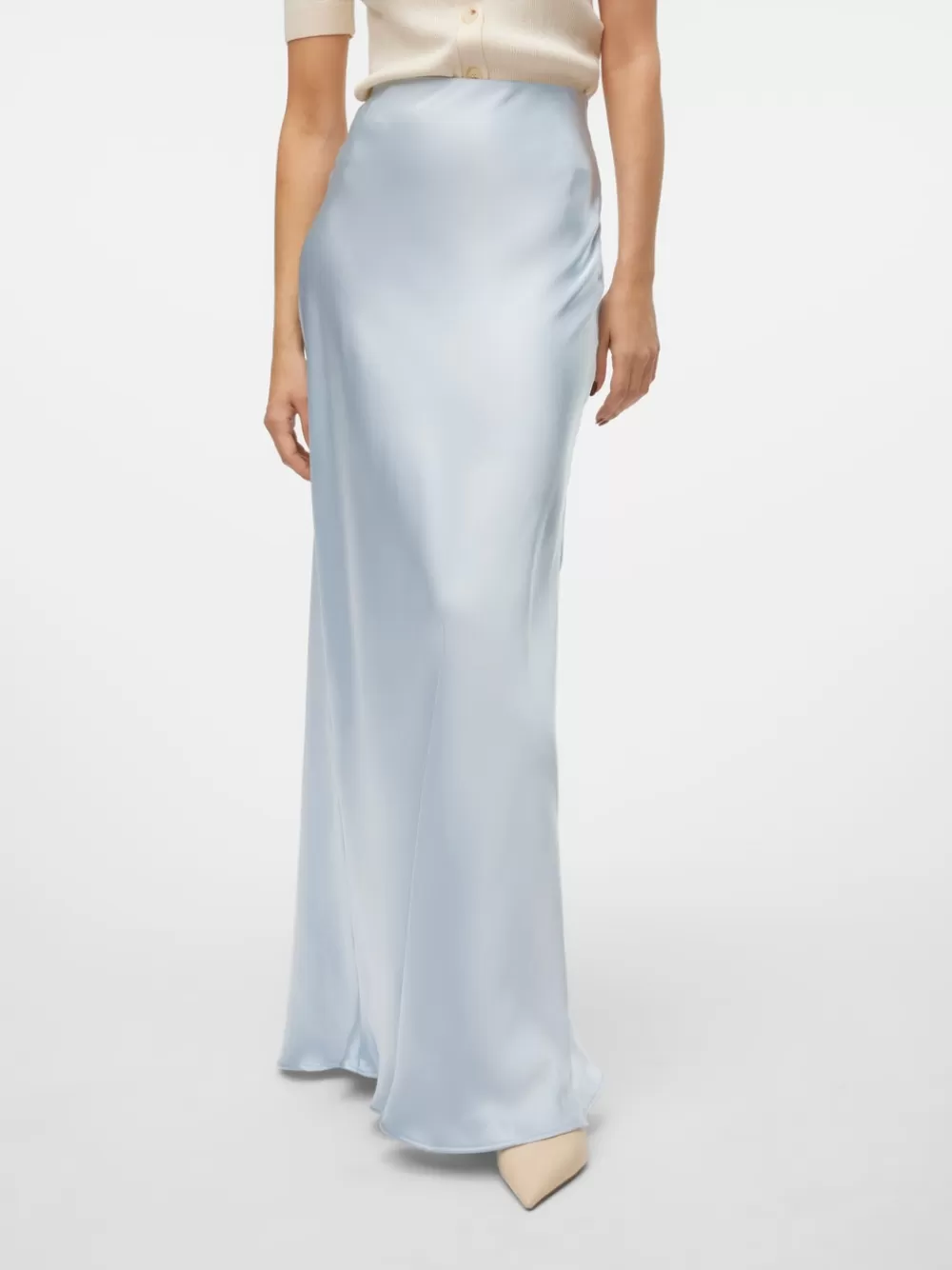 VERO MODA VMBEATRICE Korkea vyötärö Pitkä hame Cashmere Blue Shop