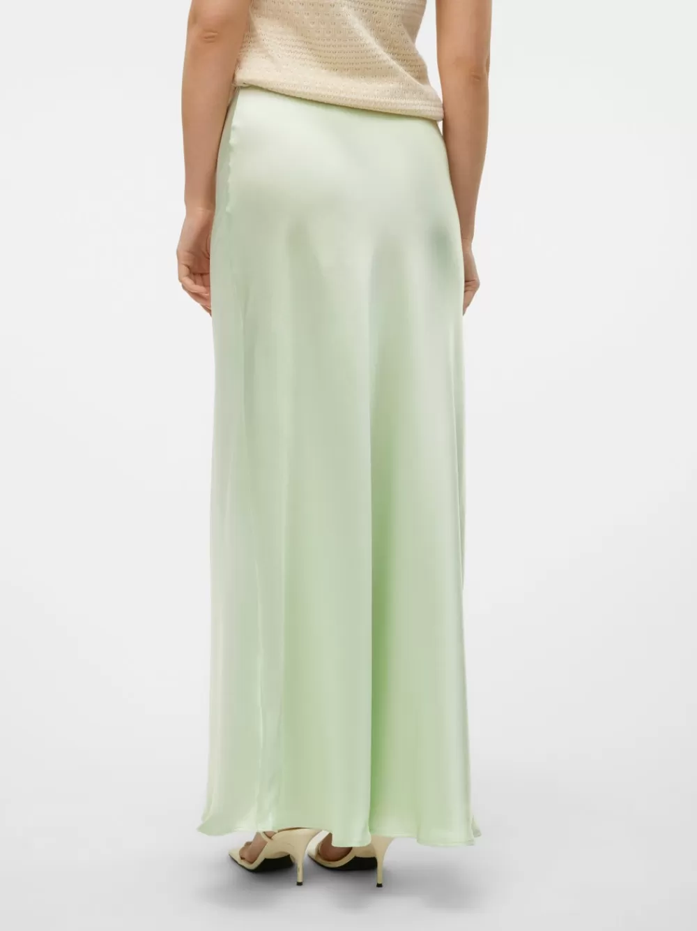 VERO MODA VMBEATRICE Korkea vyötärö Pitkä hame Pastel Green Discount