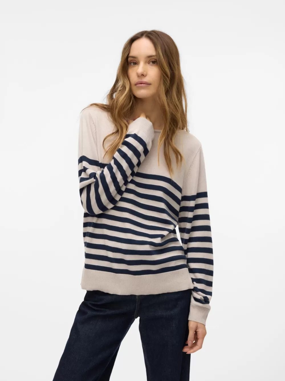VERO MODA VMBEKKA Neulepuserot Oatmeal Clearance