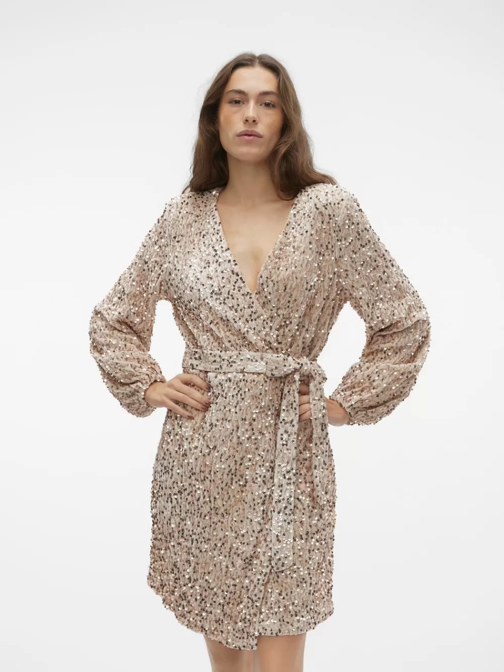 VERO MODA VMBELLA Lyhyt mekko Pumice Stone Best