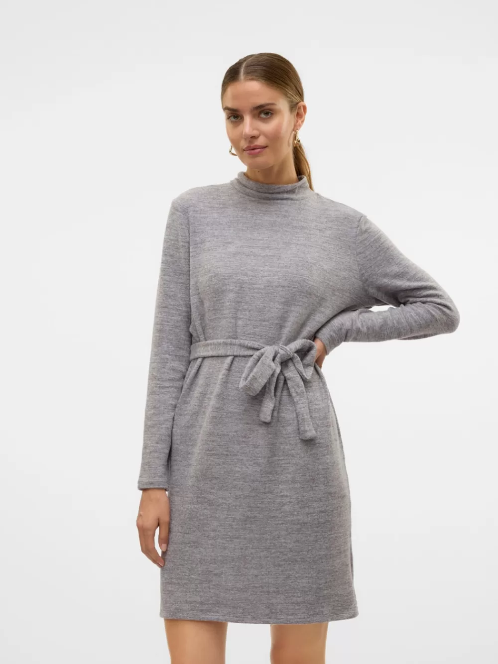 VERO MODA VMBELLA Lyhyt mekko Light Grey Melange Fashion