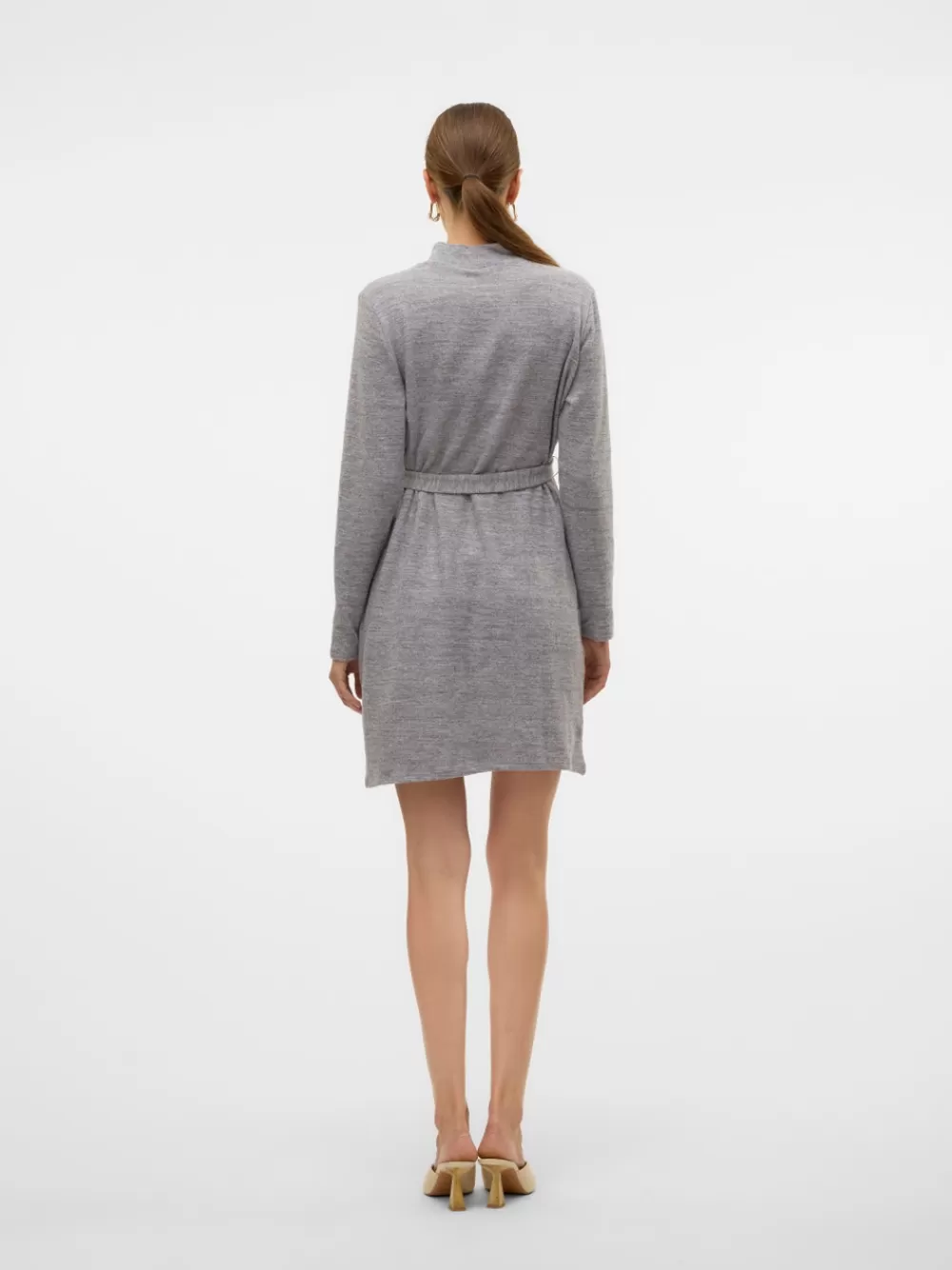 VERO MODA VMBELLA Lyhyt mekko Light Grey Melange Fashion