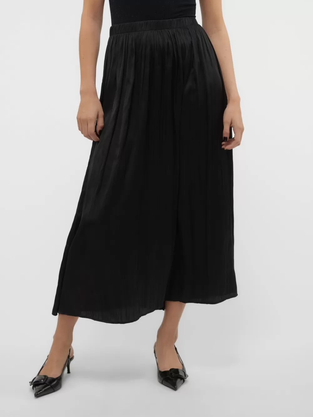 VERO MODA VMBETTI Korkea vyötärö Pitkä hame Black Store