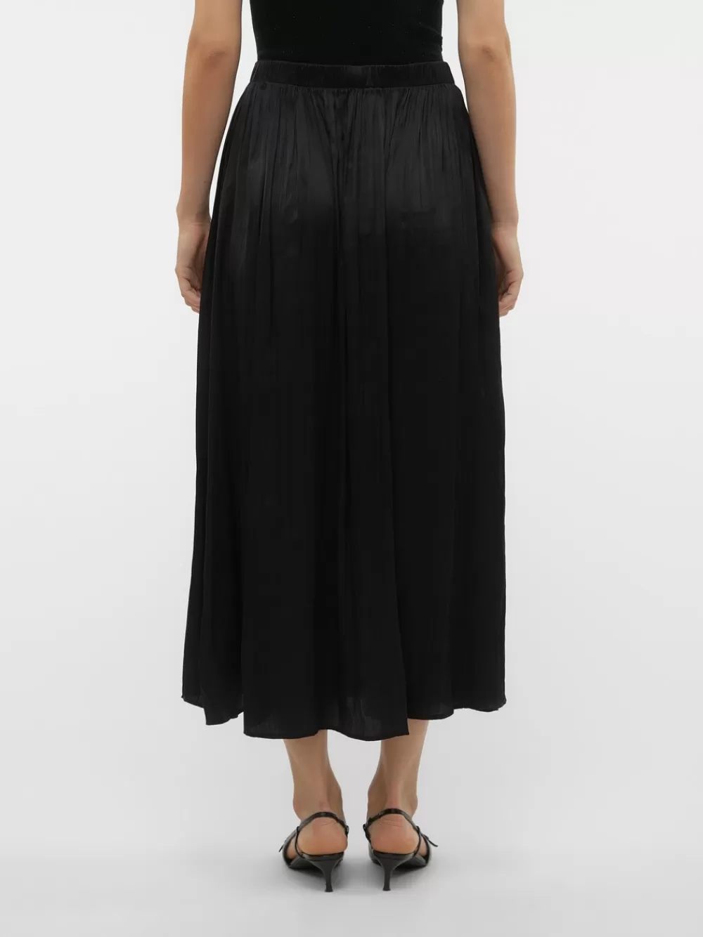VERO MODA VMBETTI Korkea vyötärö Pitkä hame Black Store