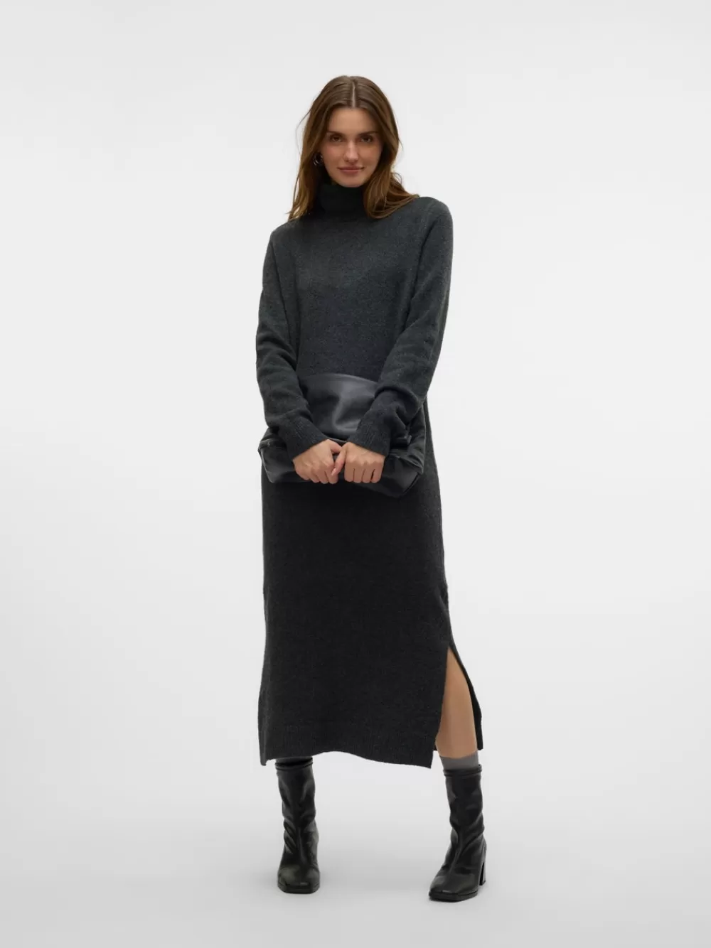 VERO MODA VMBOOM Midimekko Dark Grey Melange Hot