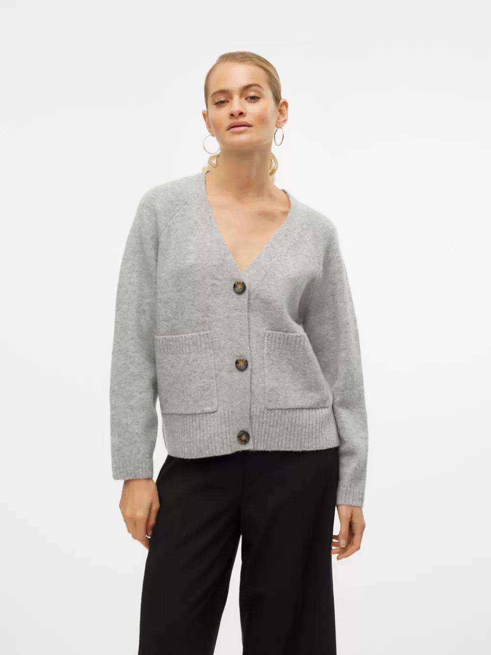 VERO MODA VMBOOM Neuletakit Light Grey Melange Hot