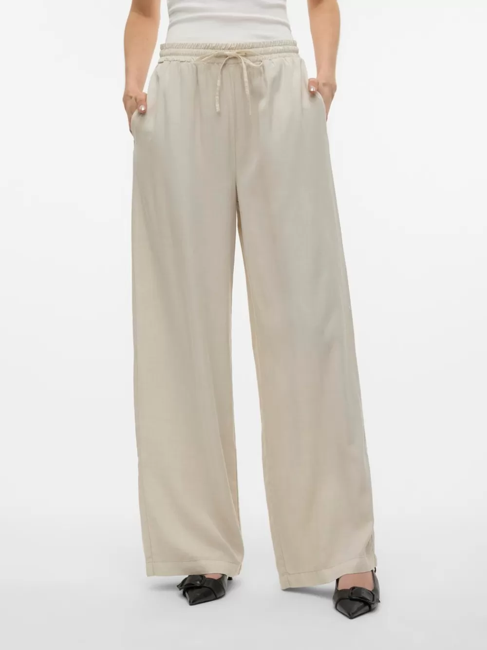 VERO MODA VMBREE Korkea vyötärö Housut Silver Lining Sale