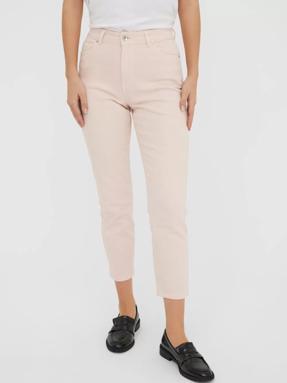 VERO MODA VMBRENDA Korkea vyötärö Straight fit Farkut Pink Tint Hot