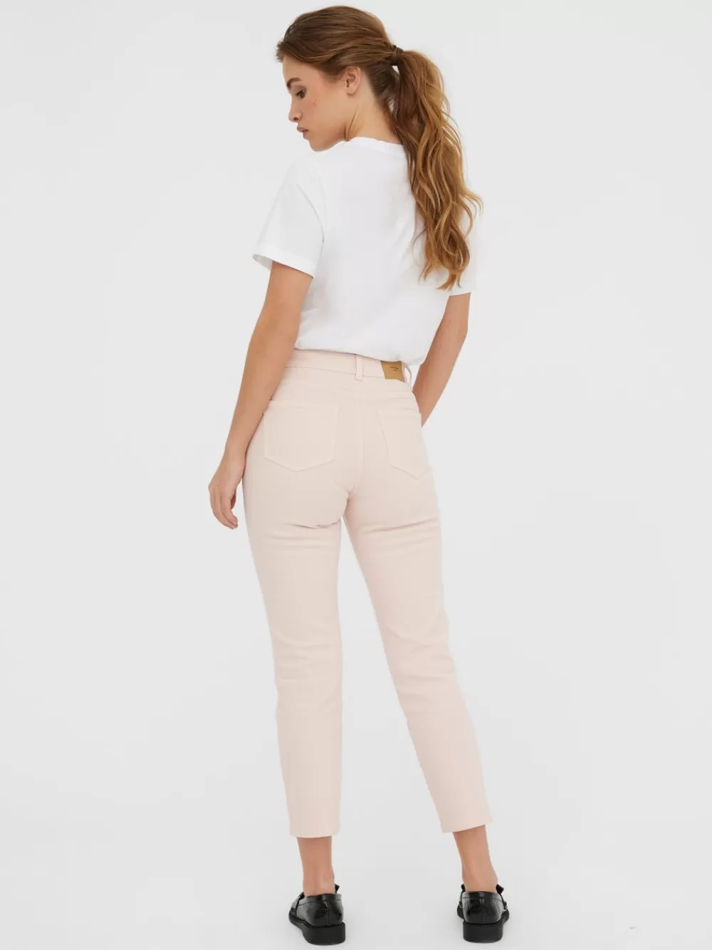 VERO MODA VMBRENDA Korkea vyötärö Straight fit Farkut Pink Tint Hot