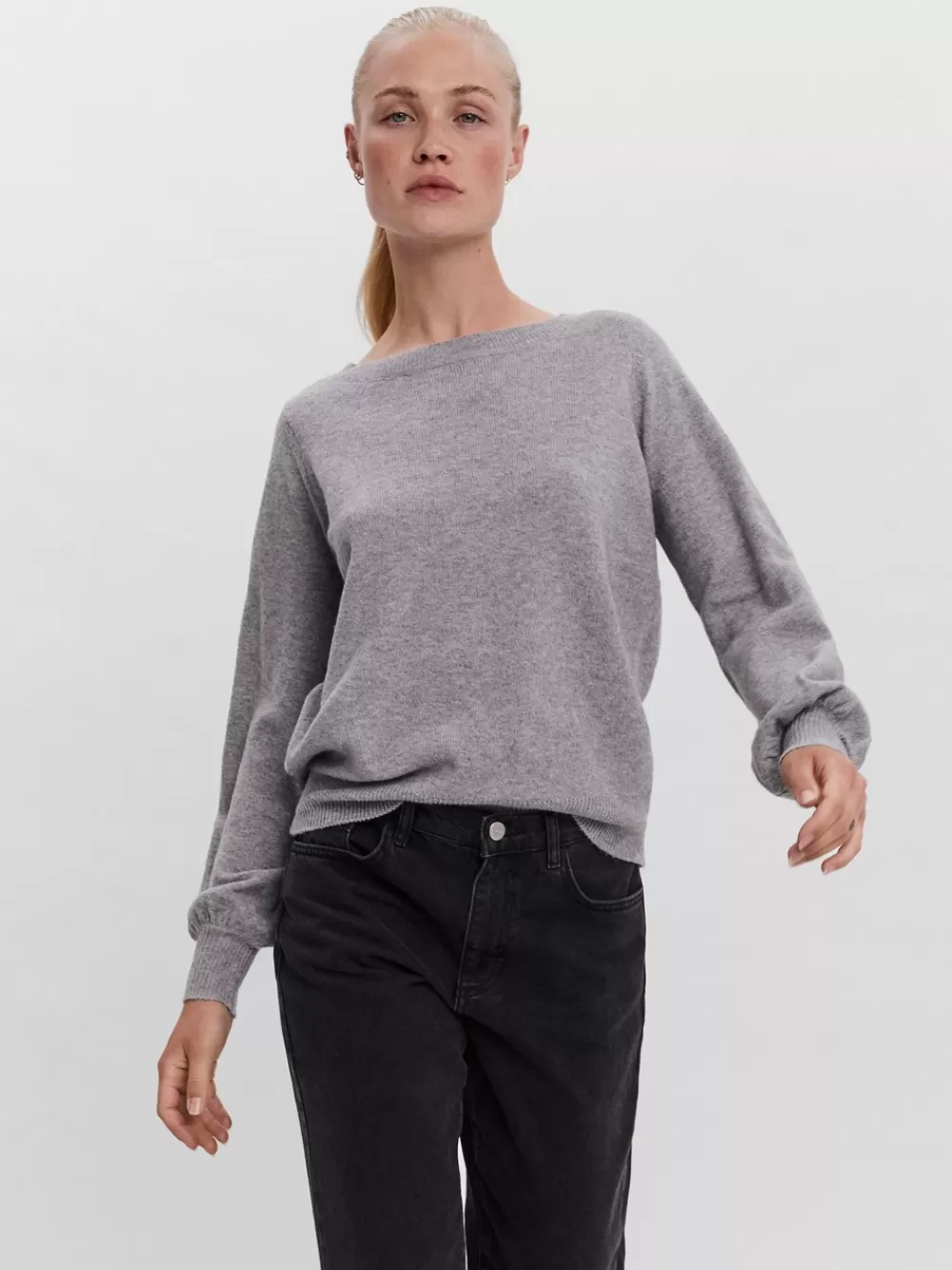 VERO MODA VMBRILLIANT Neulepuserot Light Grey Melange Discount