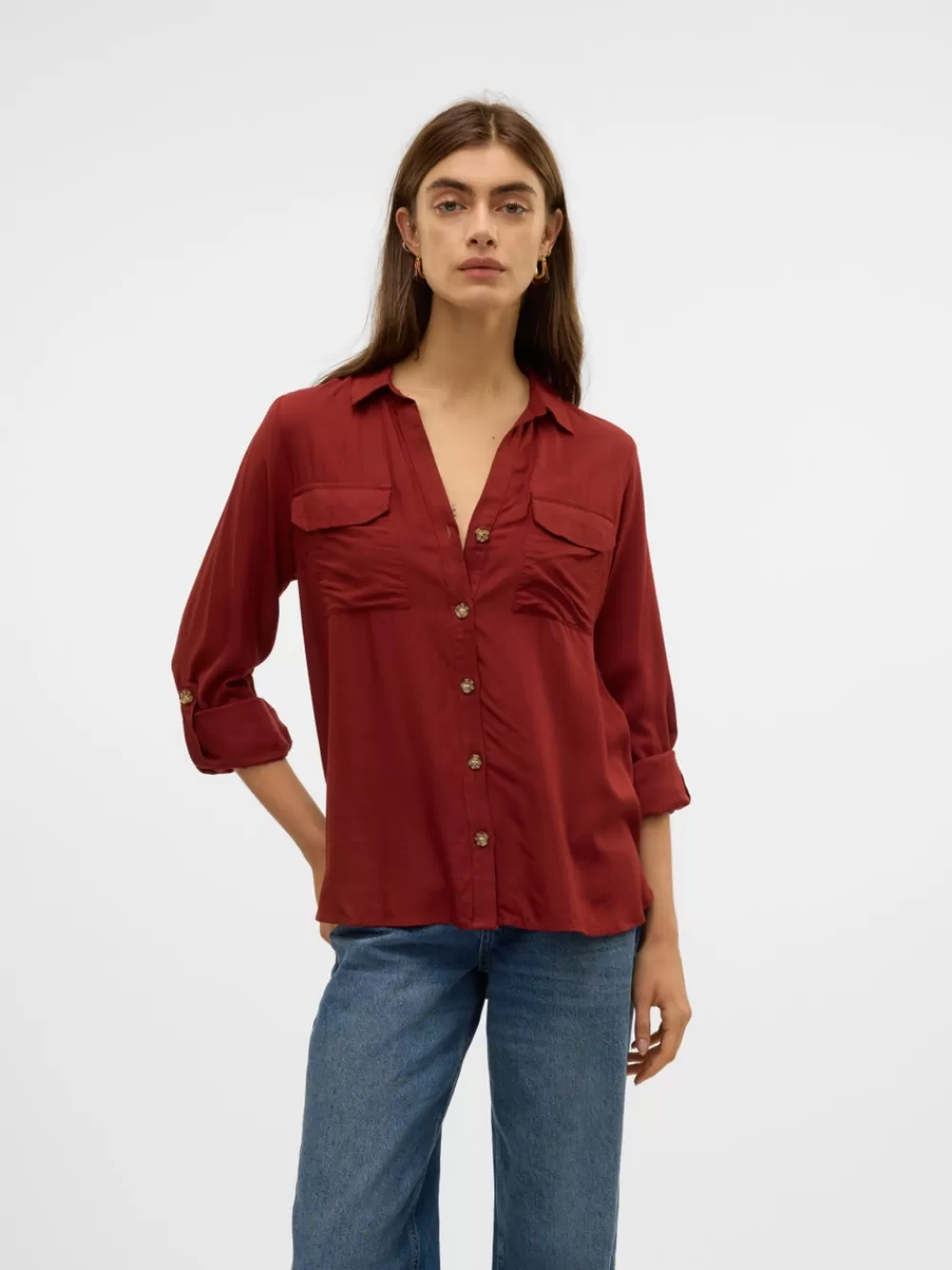 VERO MODA VMBUMPY Paidat Fired Brick Flash Sale