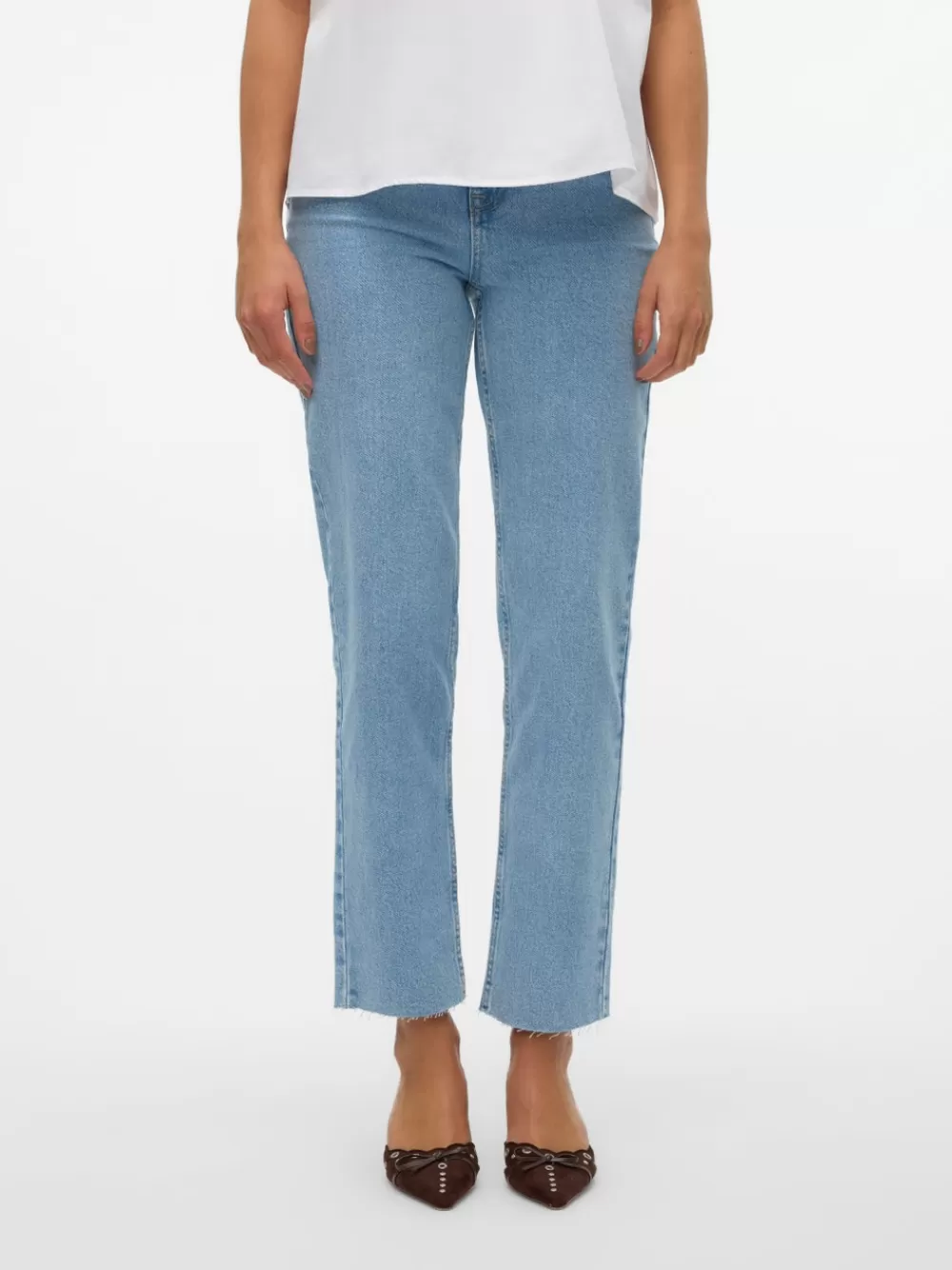 VERO MODA VMCALIA Korkea vyötärö Straight fit Farkut Light Blue Denim Store