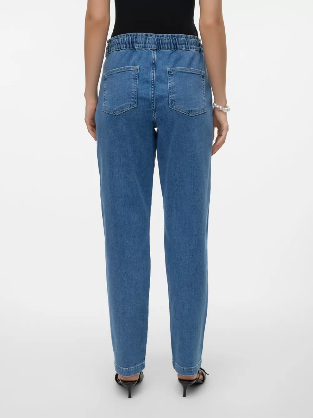 VERO MODA VMCALLIE Normaali vyötärö Loose carrot fit Farkut Medium Blue Denim New
