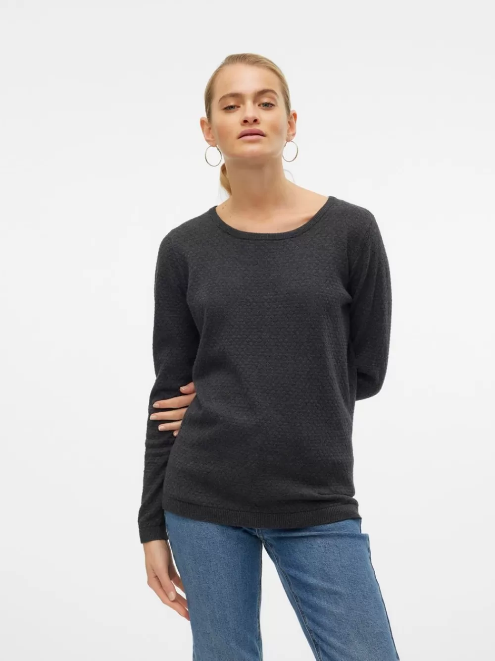 VERO MODA VMCARE Neulepuserot Dark Grey Melange Online