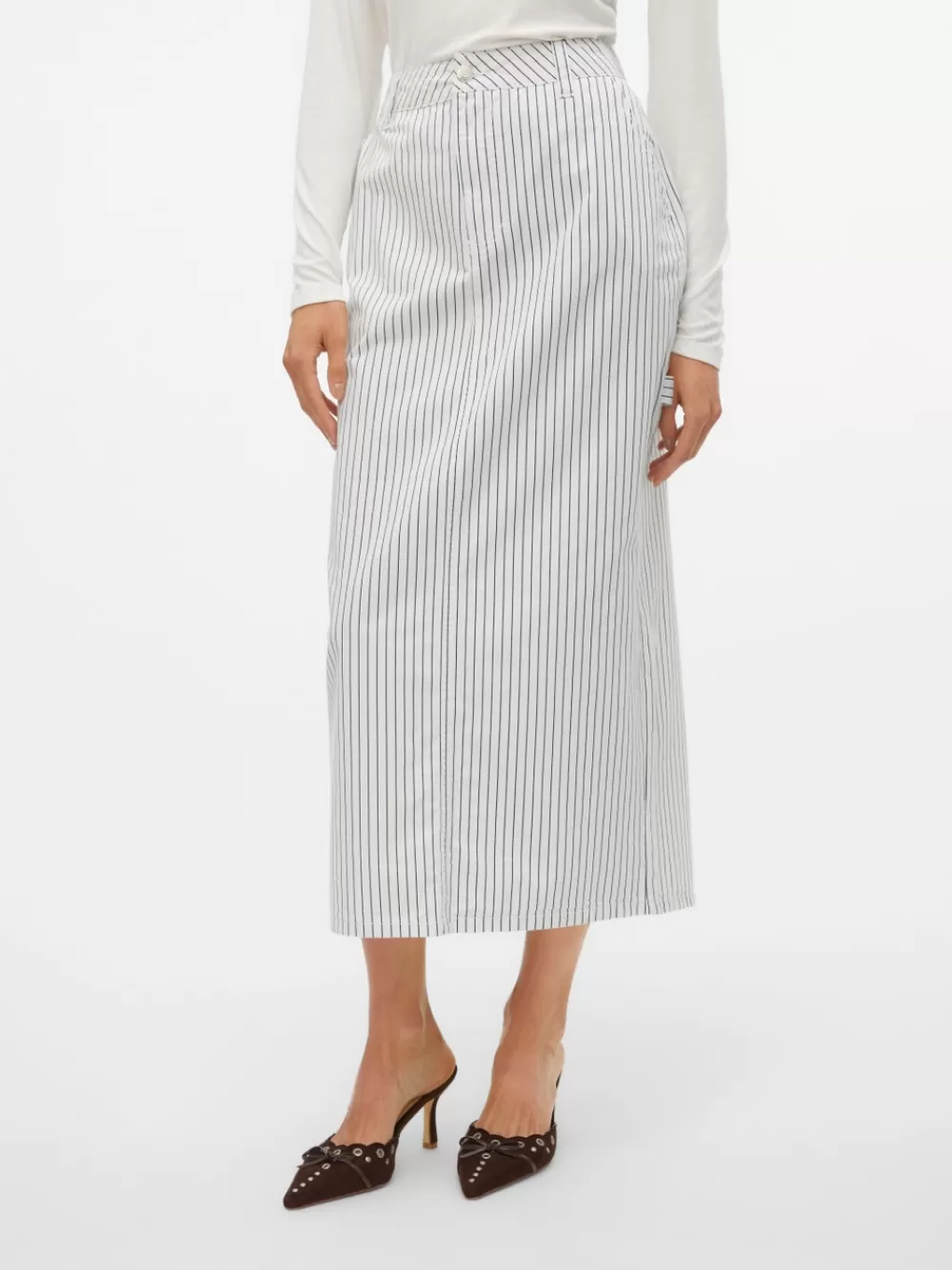 VERO MODA VMCARLY Normaali vyötärö Pitkä hame Snow White Best Sale