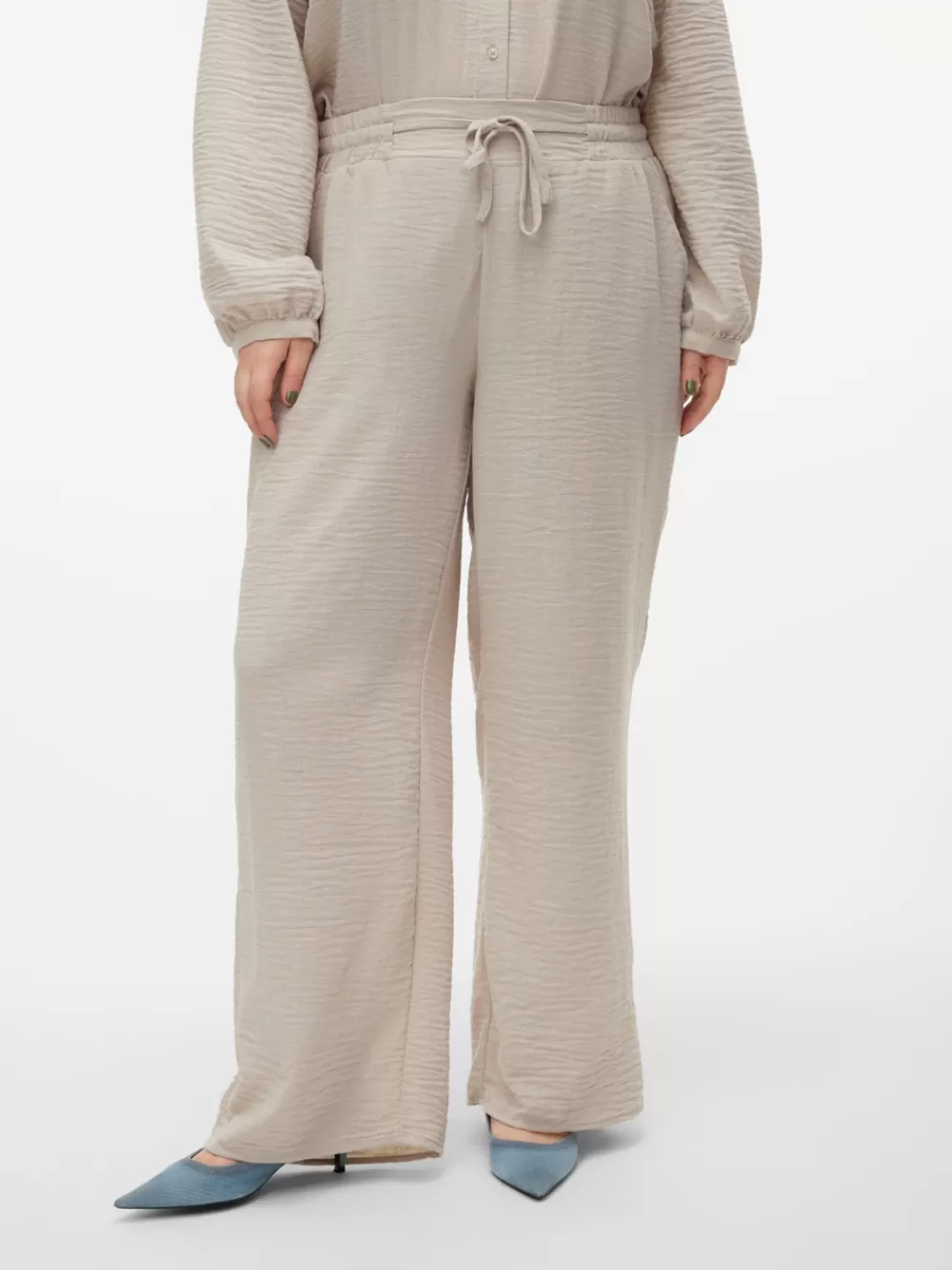 VERO MODA VMCCHRIS Korkea vyötärö Housut Silver Lining Cheap