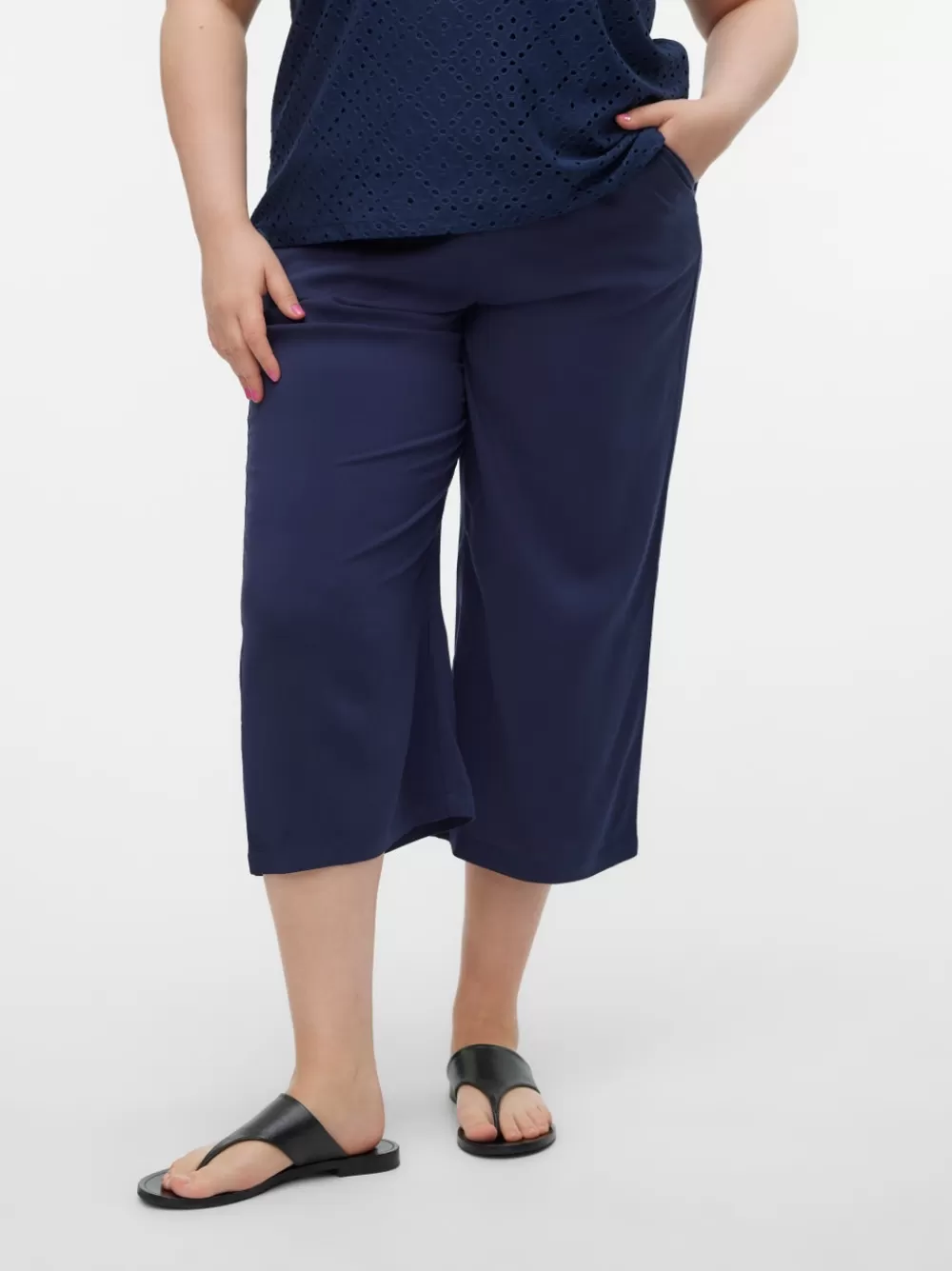 VERO MODA VMCEASY Korkea vyötärö Culotte-housut Navy Blazer Cheap