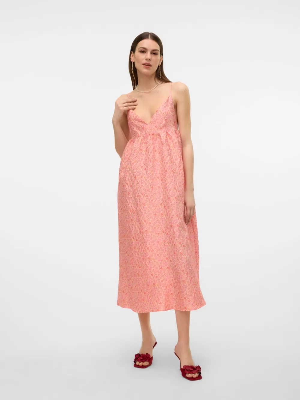 VERO MODA VMCELESTE Pitkä mekko Peach Fuzz Online