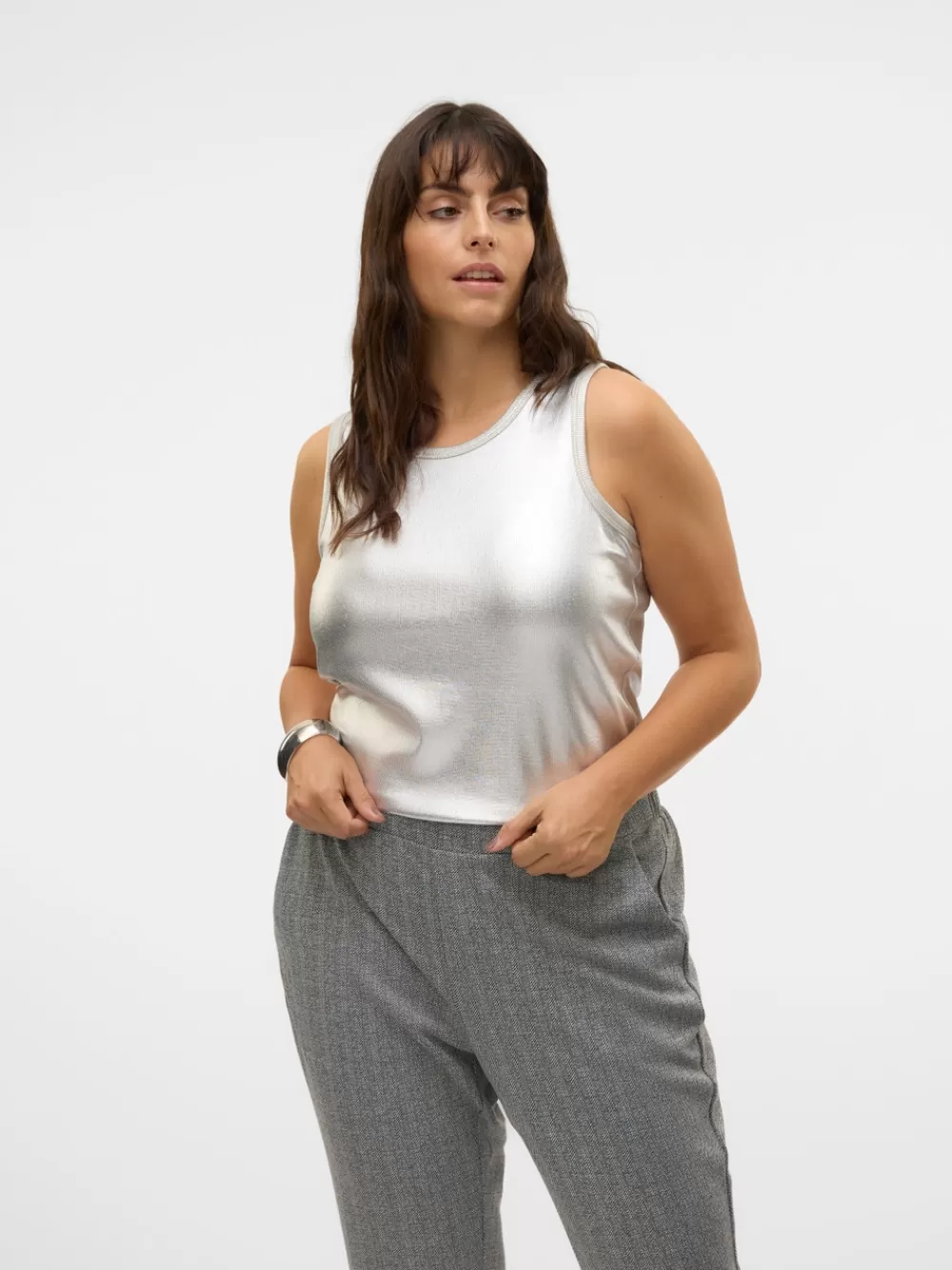 VERO MODA VMCEMMALIE Hihattomat topit Silver Sale