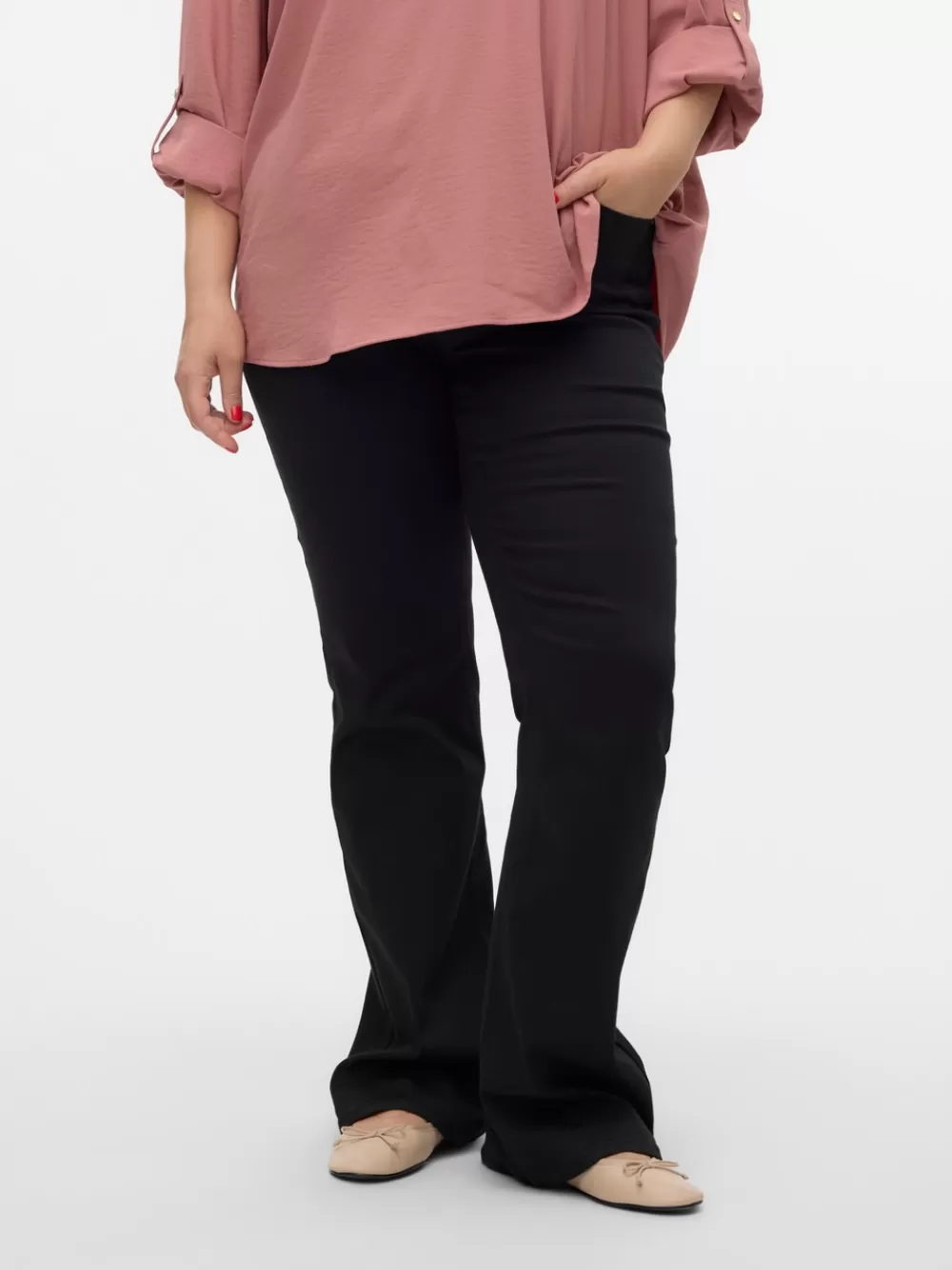VERO MODA VMCFLASH Normaali vyötärö Flared fit Farkut Black Fashion