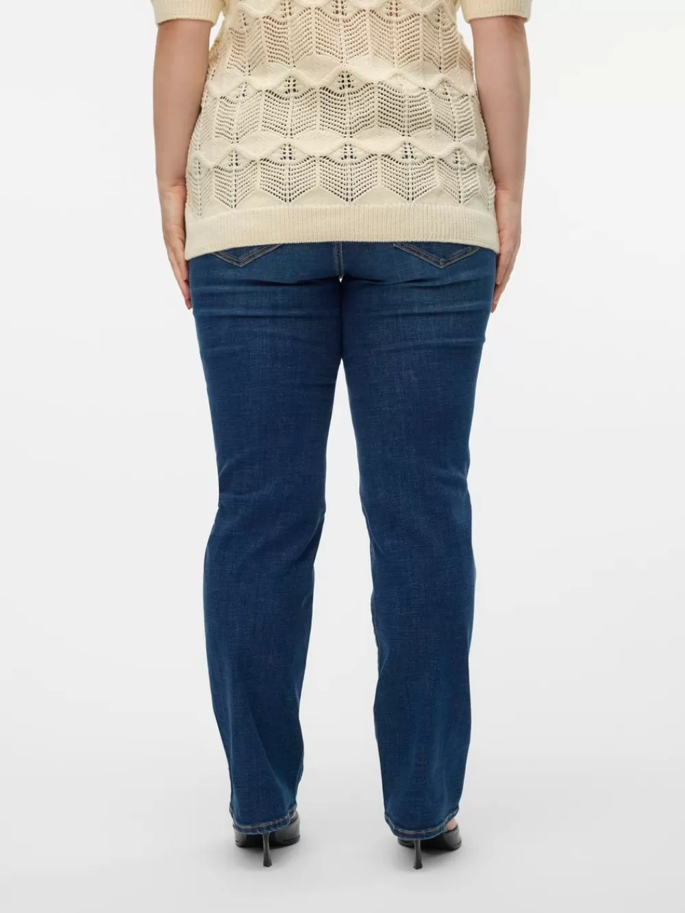 VERO MODA VMCFLASH Normaali vyötärö Straight fit Farkut Dark Blue Denim Clearance