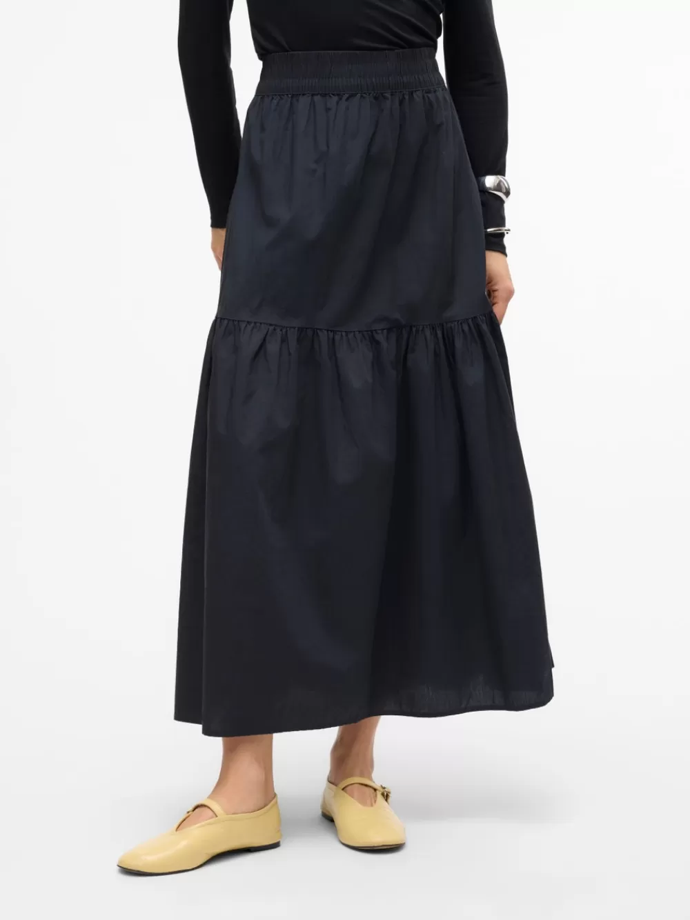 VERO MODA VMCHARLOTTE Korkea vyötärö Pitkä hame Black Online