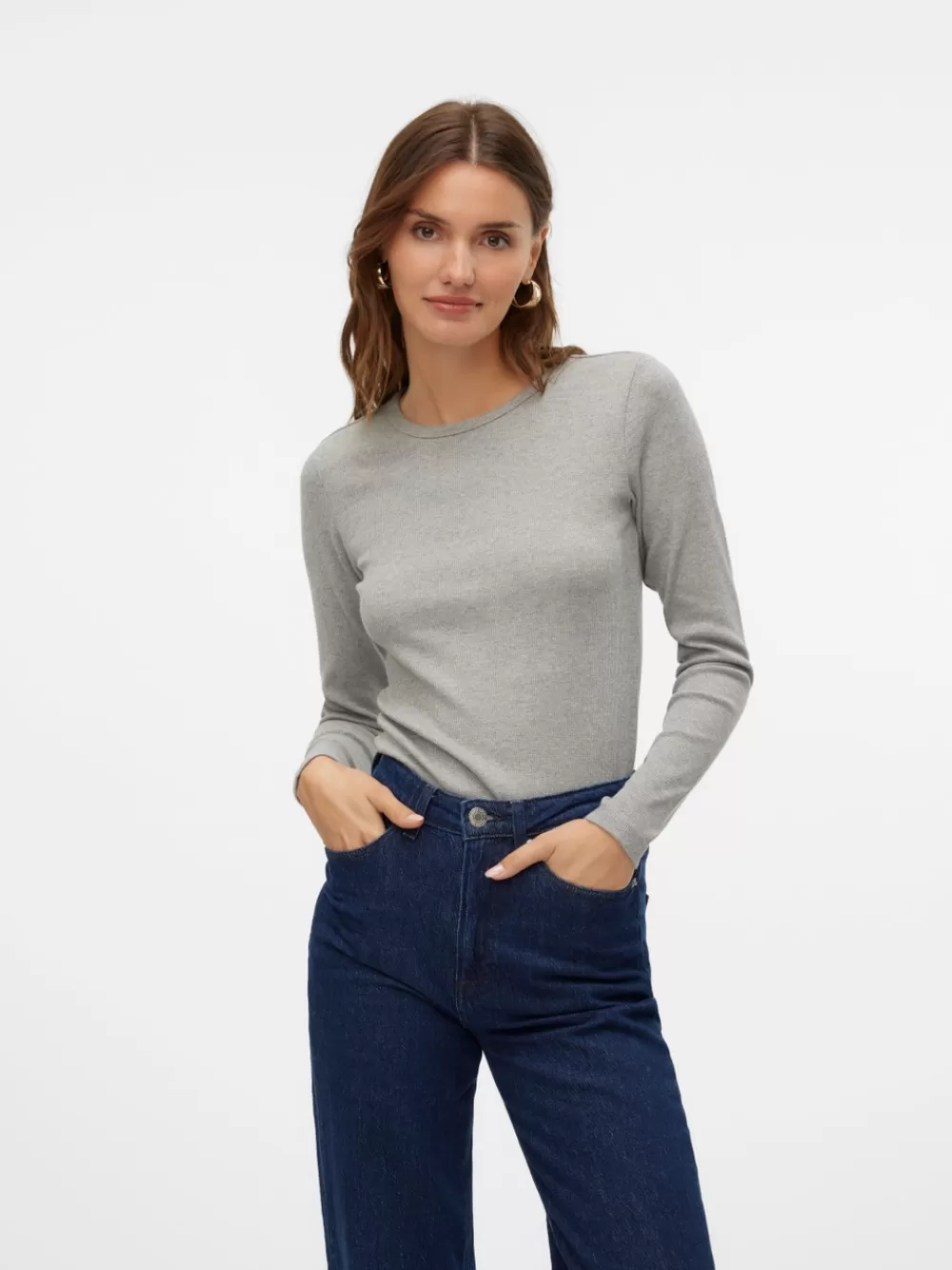 VERO MODA VMCHLOE T-paidat Light Grey Melange Best