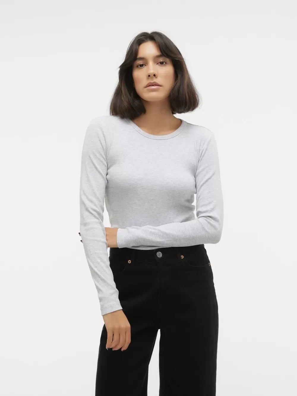 VERO MODA VMCHLOE T-paidat Light Grey Melange Clearance