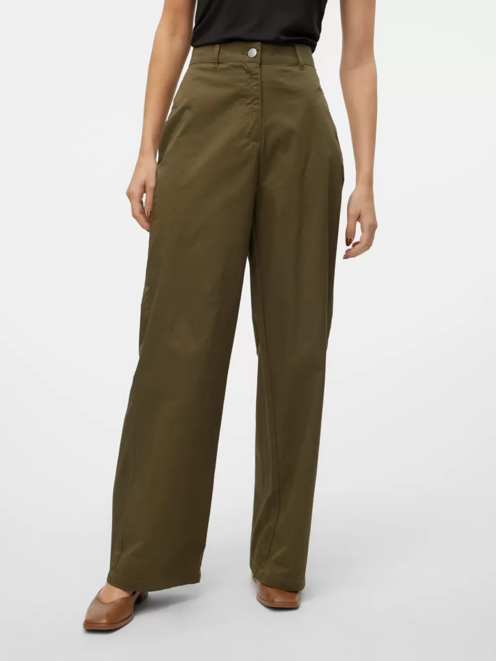 VERO MODA VMCHRIS Korkea vyötärö Housut Ivy Green Cheap