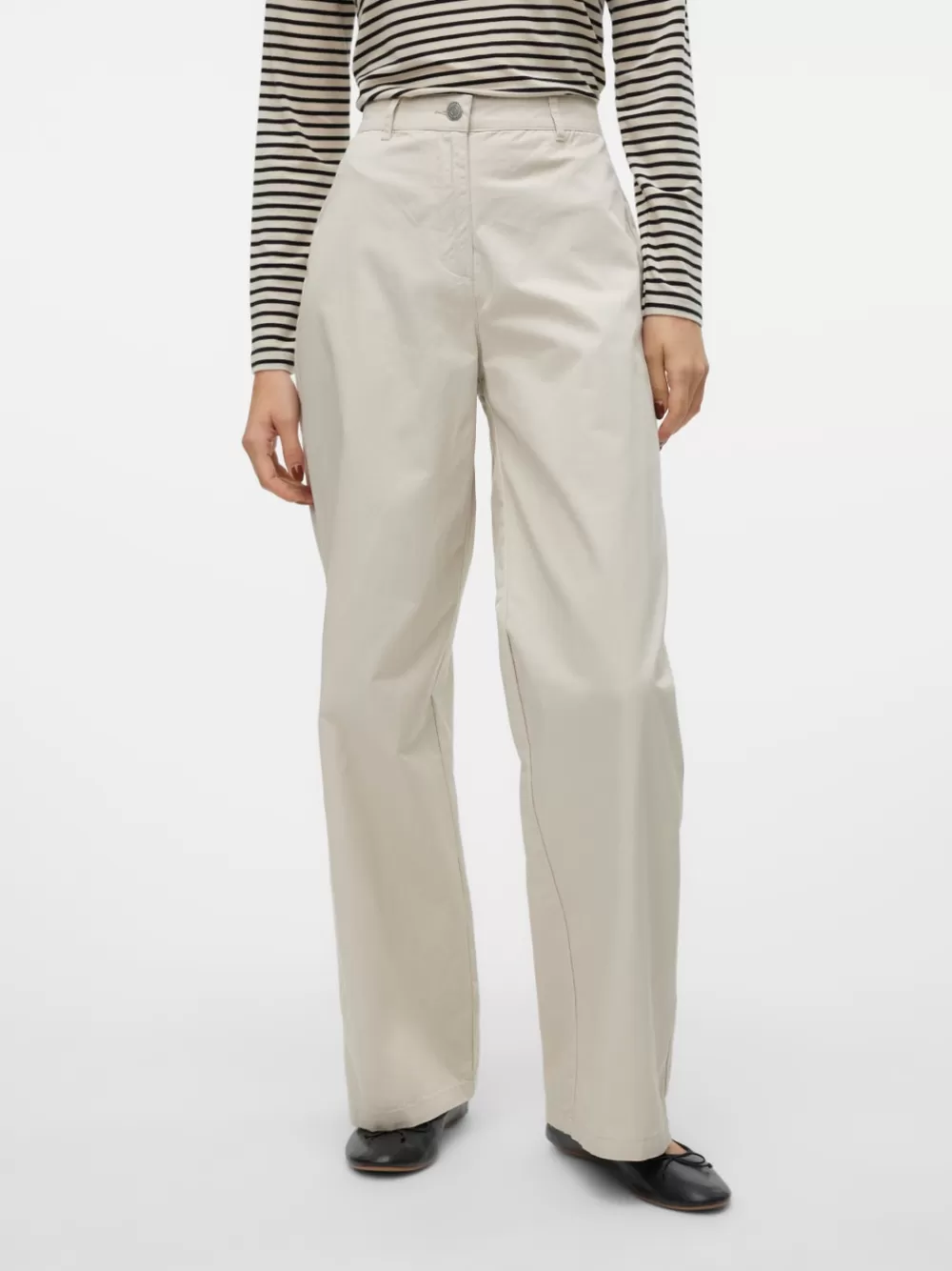VERO MODA VMCHRIS Korkea vyötärö Housut Pumice Stone Sale