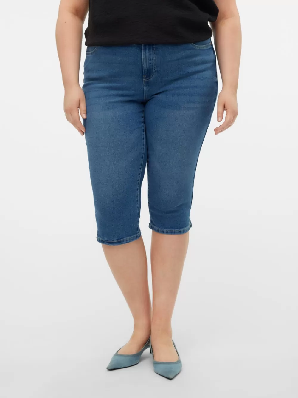 VERO MODA VMCJUNE Normaali vyötärö Slim fit Farkut Medium Blue Denim Fashion