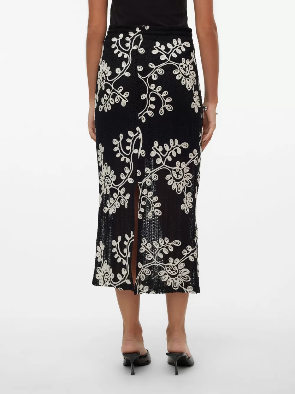 VERO MODA VMCLARA Korkea vyötärö Pitkä hame Black Flash Sale