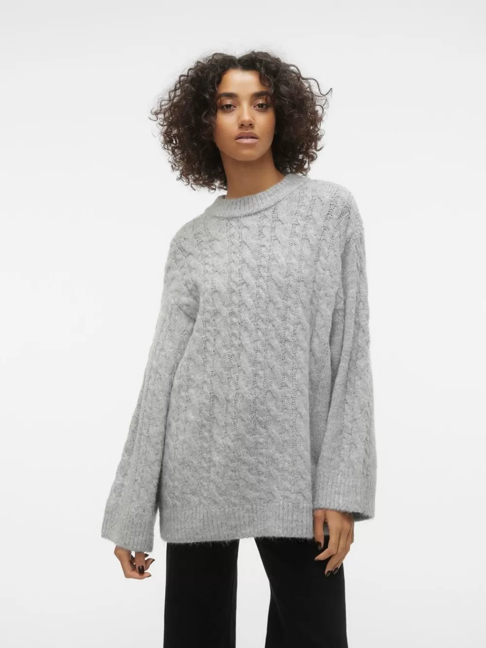 VERO MODA VMCOBALT Neulepuserot Light Grey Melange Fashion