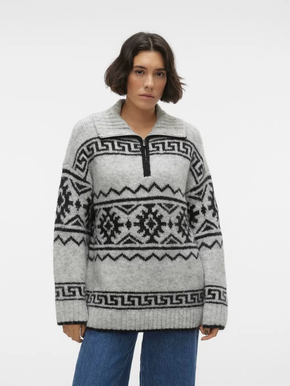 VERO MODA VMCOCO Neulepuserot Light Grey Melange Fashion