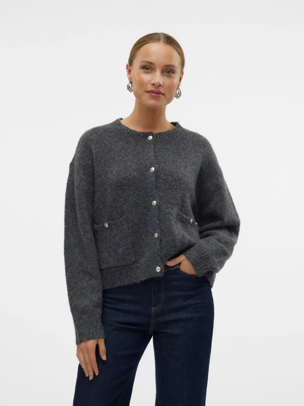 VERO MODA VMCONTIGO Neuletakit Dark Grey Melange Shop