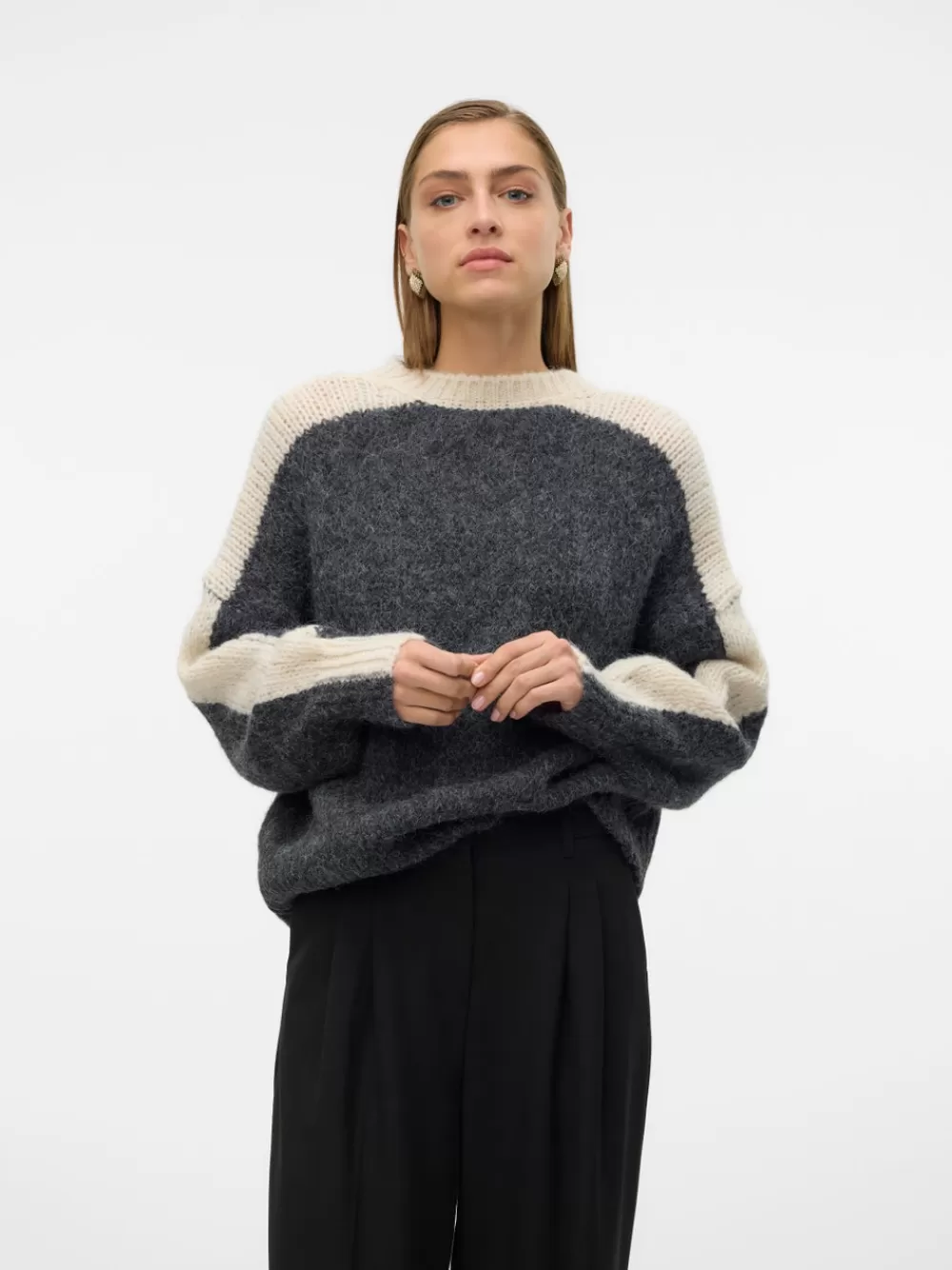 VERO MODA VMCORDELIA Neulepuserot Dark Grey Melange Online