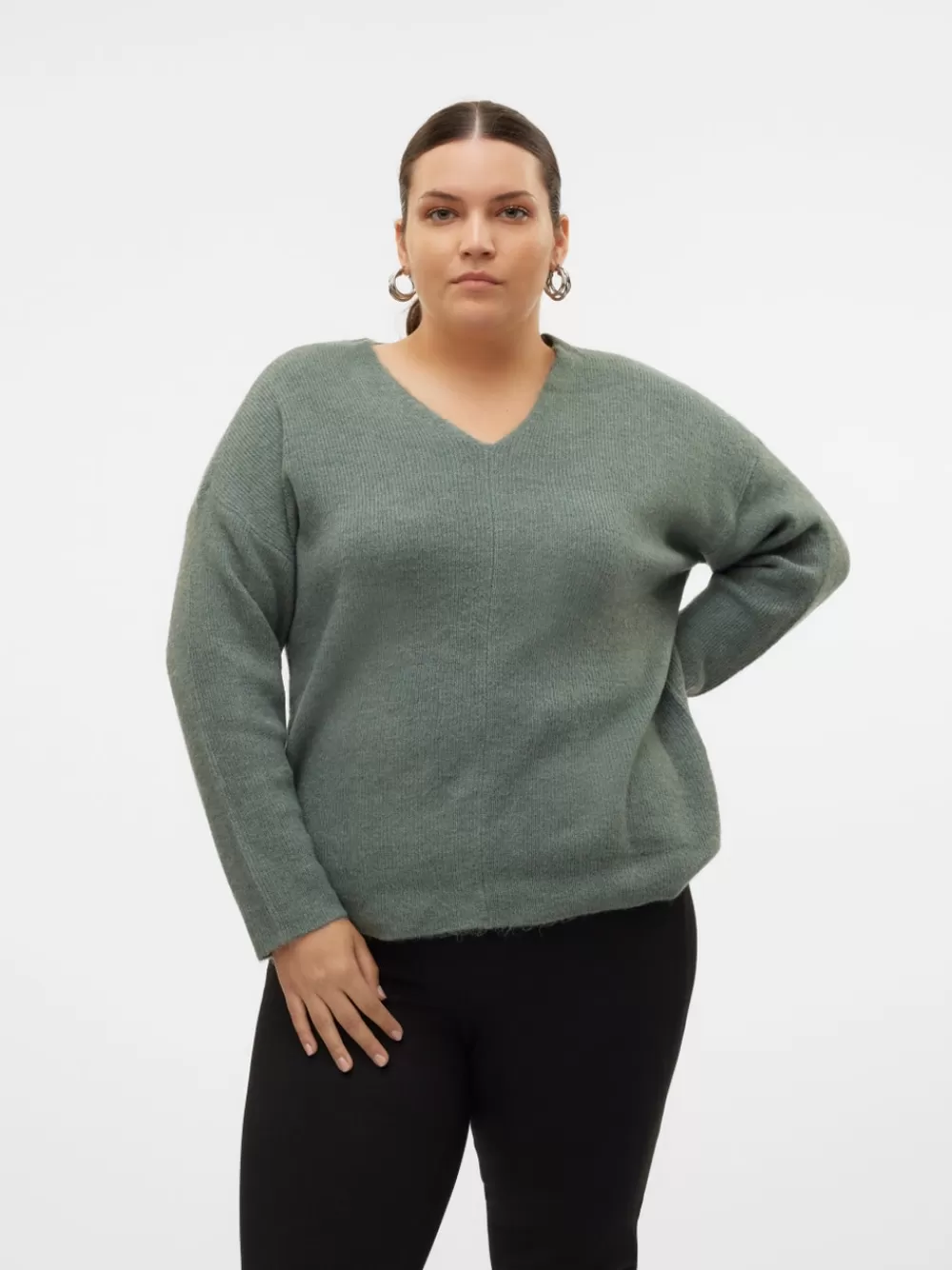 VERO MODA VMCREWLEFILE Neulepuserot Balsam Green Shop