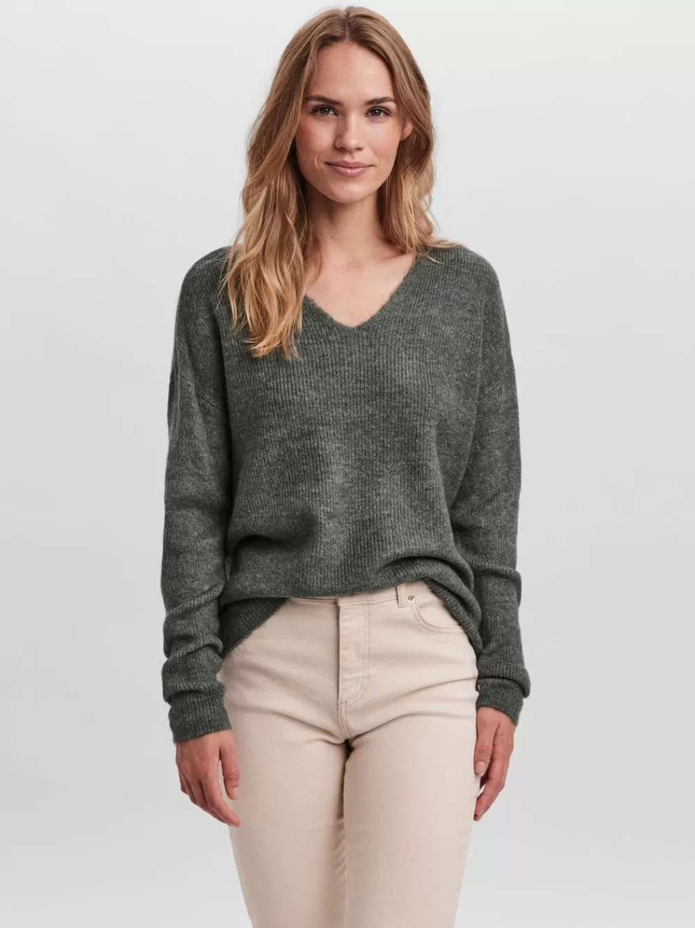 VERO MODA VMCREWLEFILE Neulepuserot Balsam Green Best